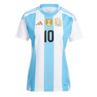 Maglia Calcio Argentina Lionel Messi #10 Prima Divisa Donna Copa America 2024 Manica Corta